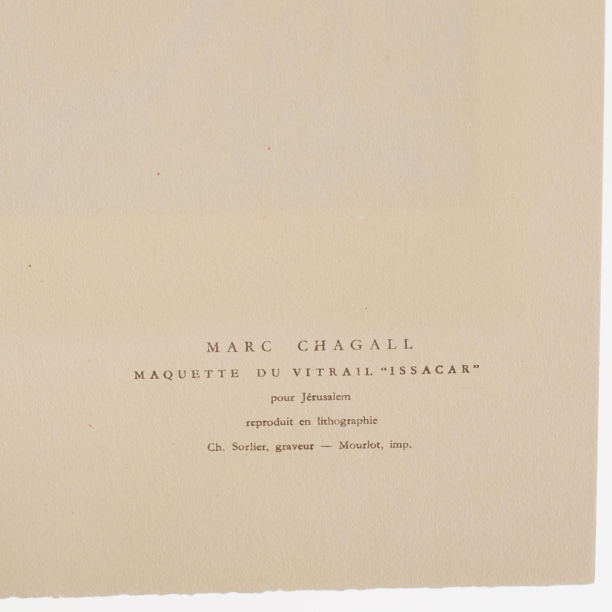 MARC CHAGALL, efter, färglitografi, signerad och numrerad 88/150.