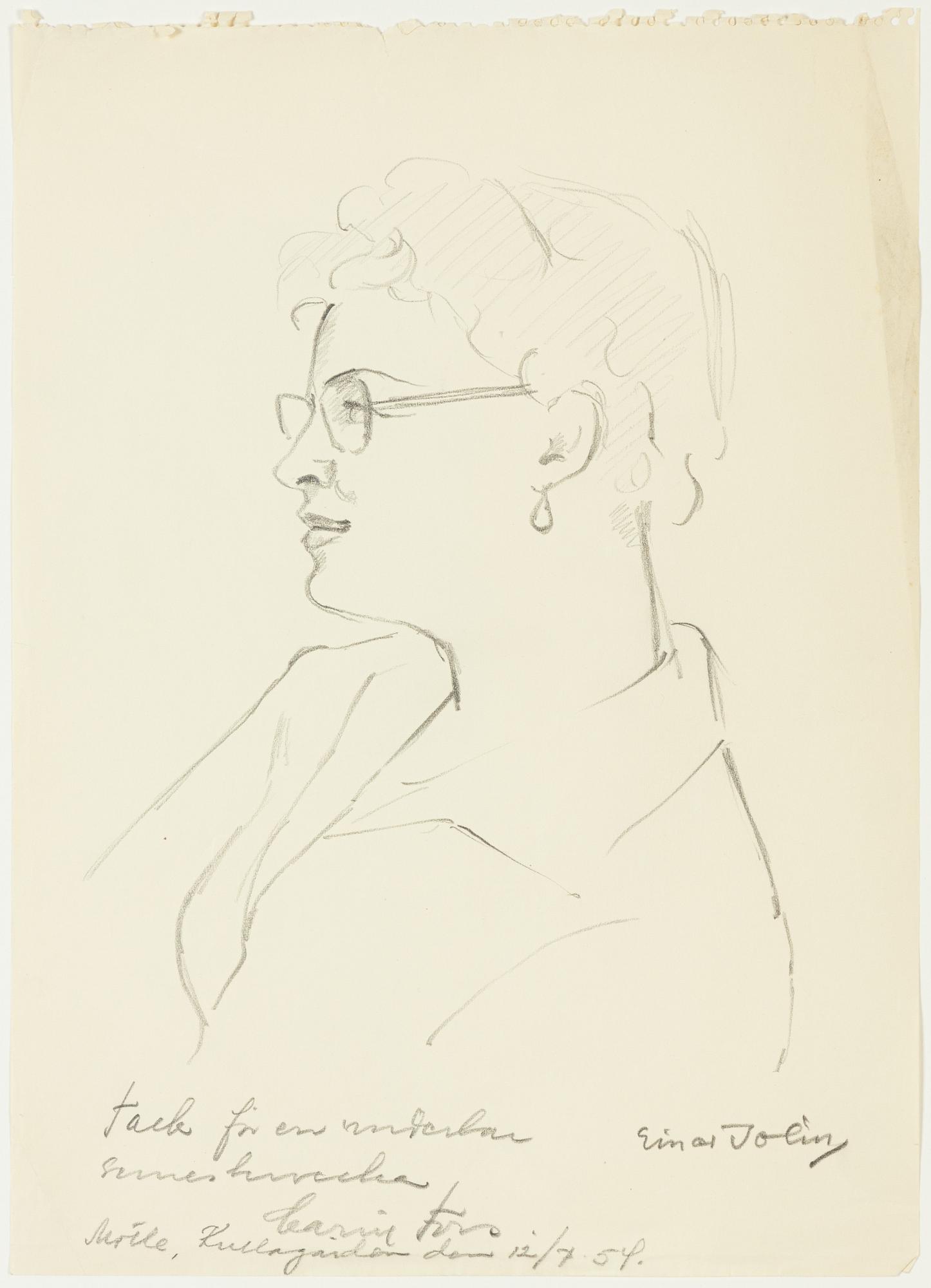 Einar Jolin, Portrait of Tatiana Angelini-Jolin.