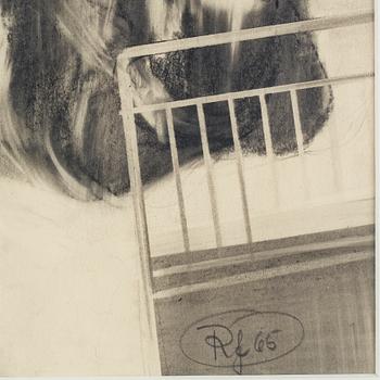 Roj Friberg, pencil drawing, signed and dated -65.