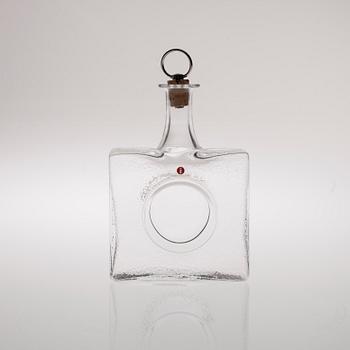 KARAFF och BRÄNNVINSGLAS, 16 st, "Mini" Tapio Wirkkala, Iittala 1960-tal.