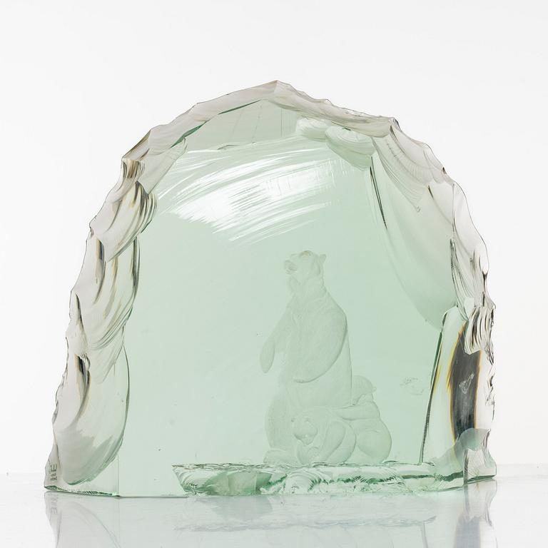 Vicke Lindstrand, skulptur, glas, Kosta.