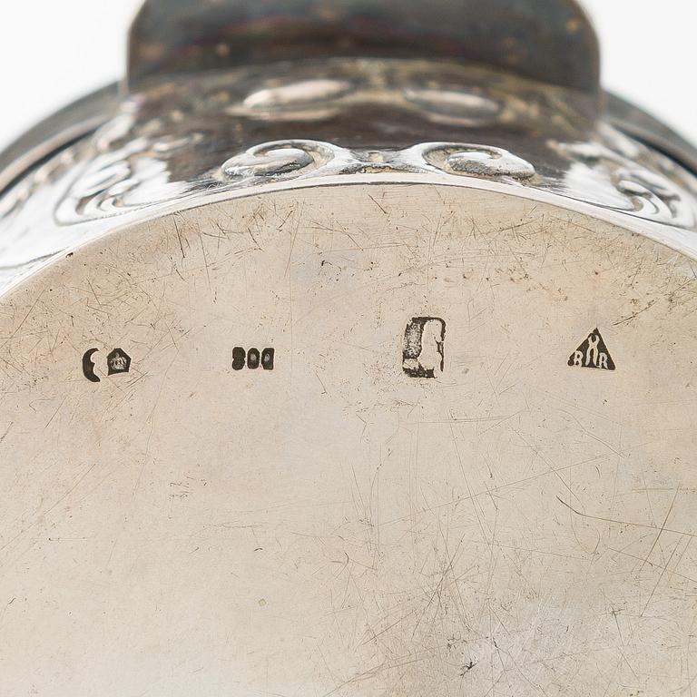 Breidenstein & Renaud, box with lid, silver, Frankfurt circa 1900.