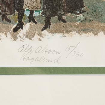A litograph by OLLE OLSSON-HAGALUND, signed and numbered 15/360.