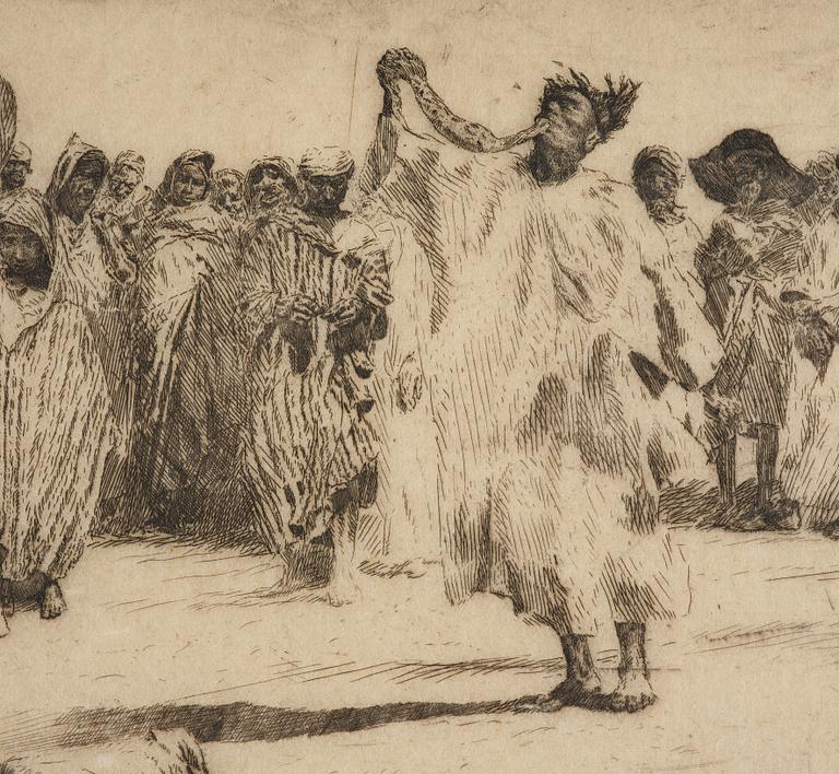 Erich Wolfsfeld, Snake Dance, Marrakesh.