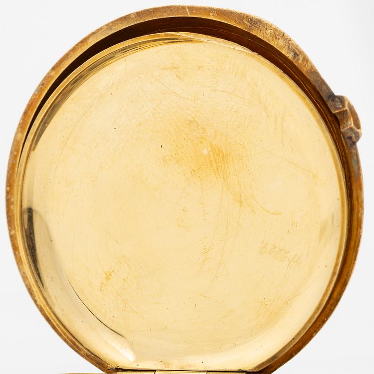 Fickur, Montandon Locle, savonett, 18K guld, 51 mm.