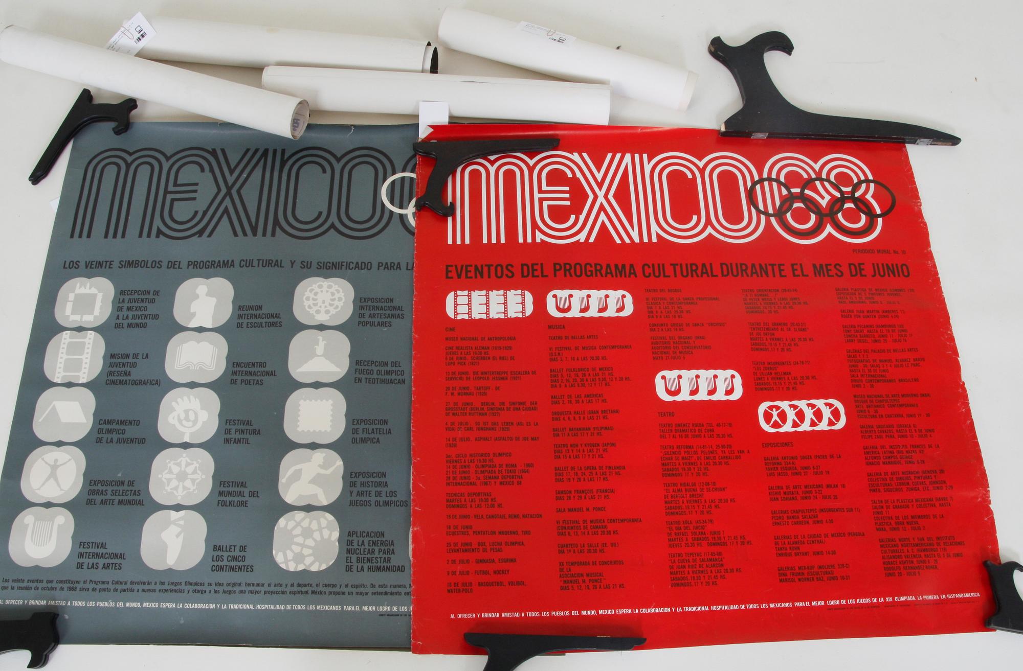 PARTI AFFISCHER, c:a 14 st, med anknytning till OS i Mexico.