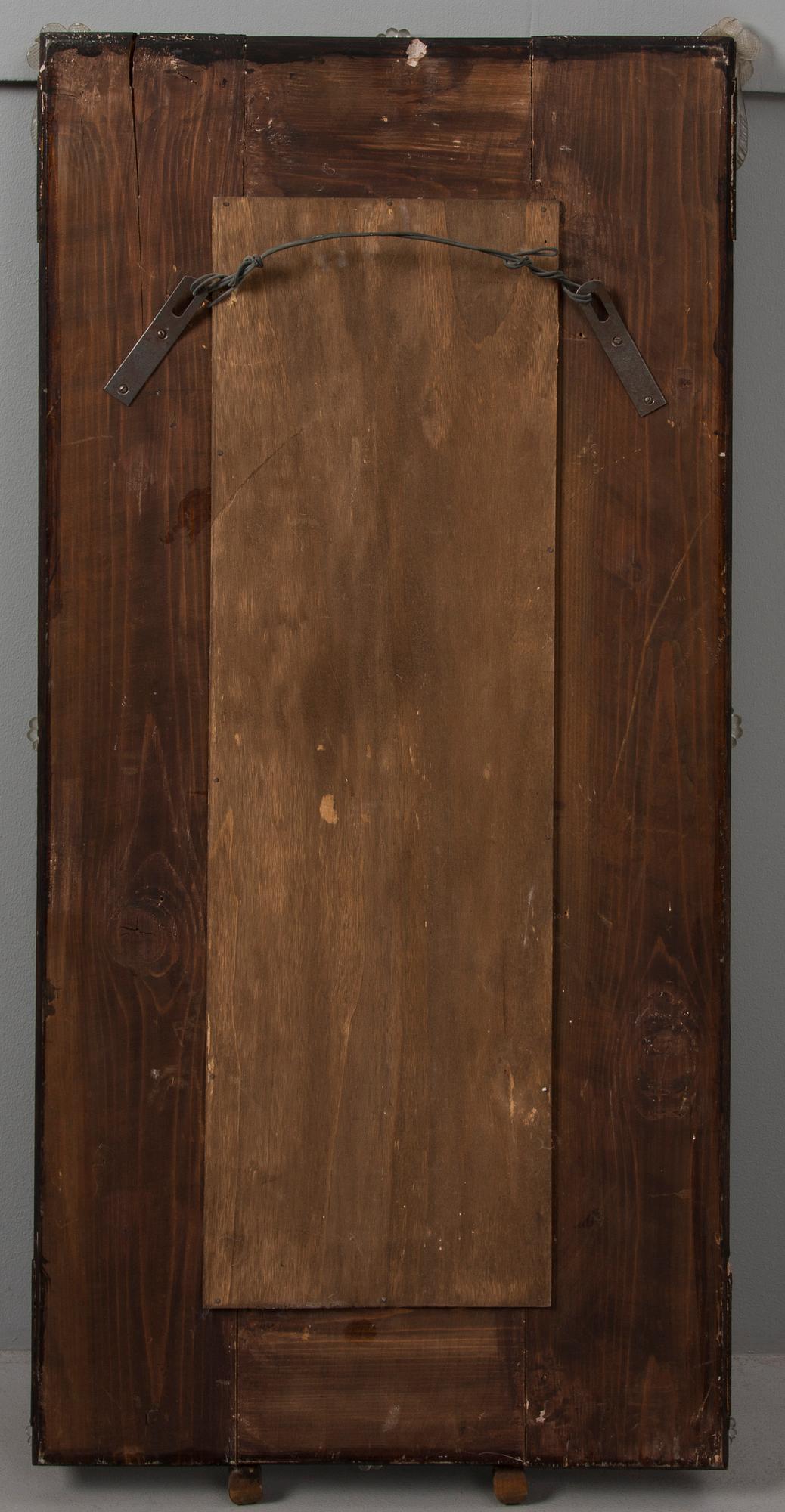 SPEGEL, glas, venetiansk stil, 1900-talets mitt.