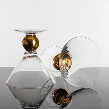 GUNNAR CYRÉN, champagne/martini glasses (12), "Nobel", Orrefors.