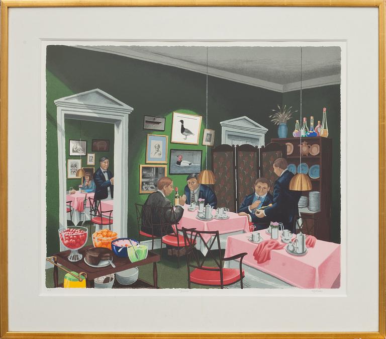 ULF GREDER, färglitografi, signerad, H.C.