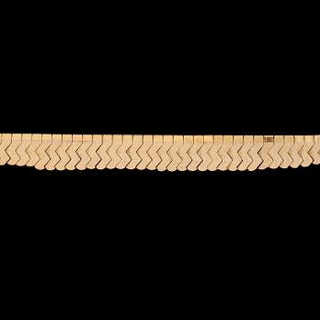 COLLIER, 18K guld. Vikt ca 34 g.