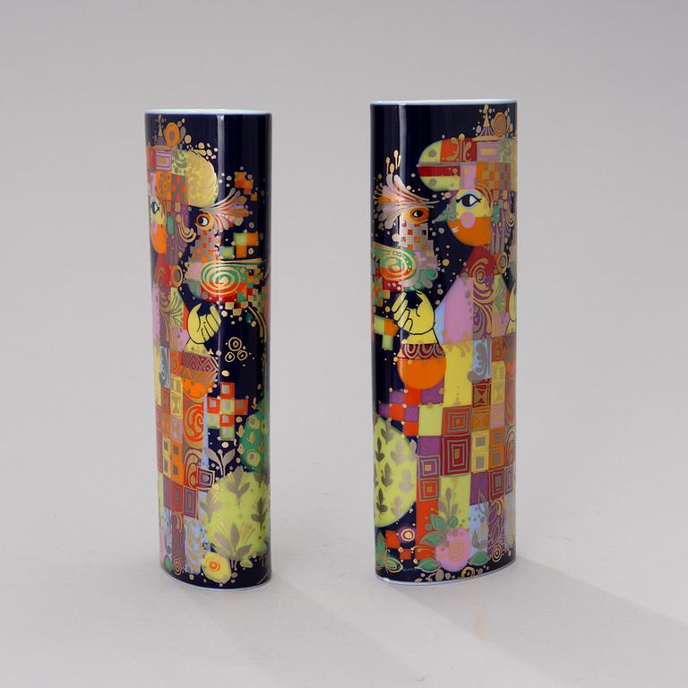 BJÖRN WIINBLAD, KAKSI MALJAKKOA, posliinia, "1001 Nacht", Rosenthal studio-linie, 1980-luku.