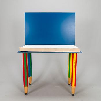 Pierre Sala, skrivbord / arbetsbord, "Clairefontaine". Formgiven 1983.