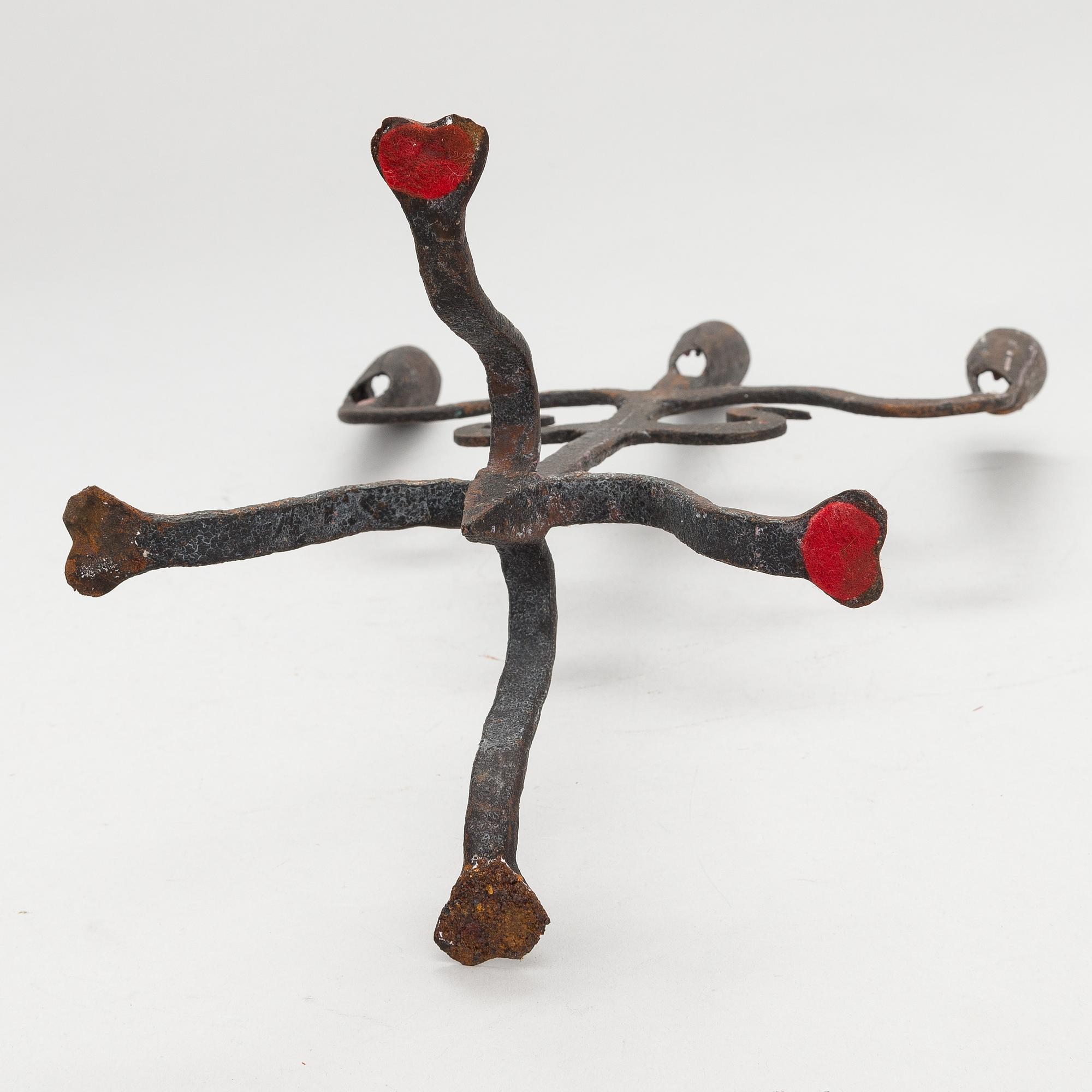 Ljusstake, järnsmide, 1700-tal.