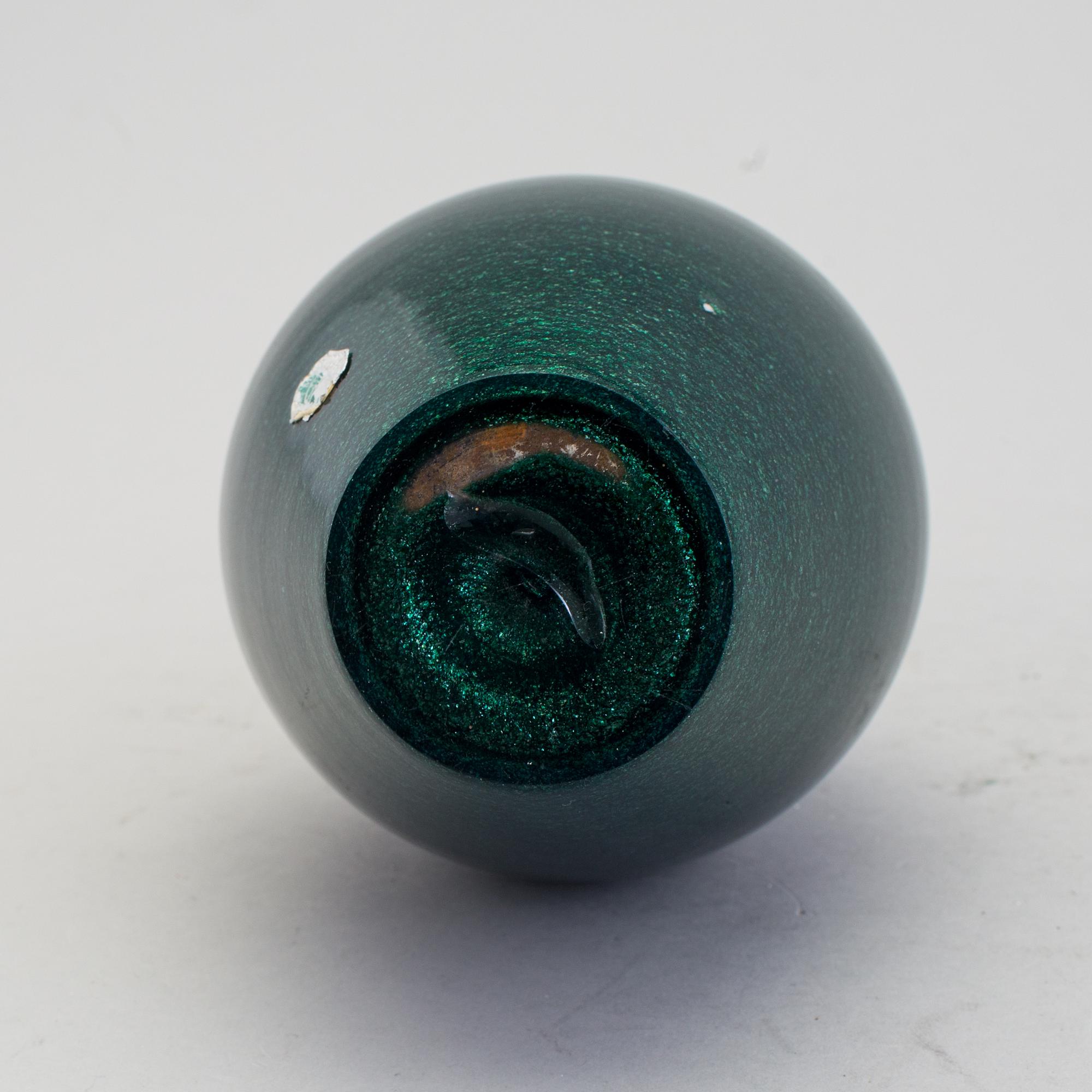 A green Galliano Ferro Murano glass vase.