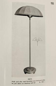 Erik Tidstrand, a floor lamp, model "29676", Nordiska Kompaniet, 1930-40s.