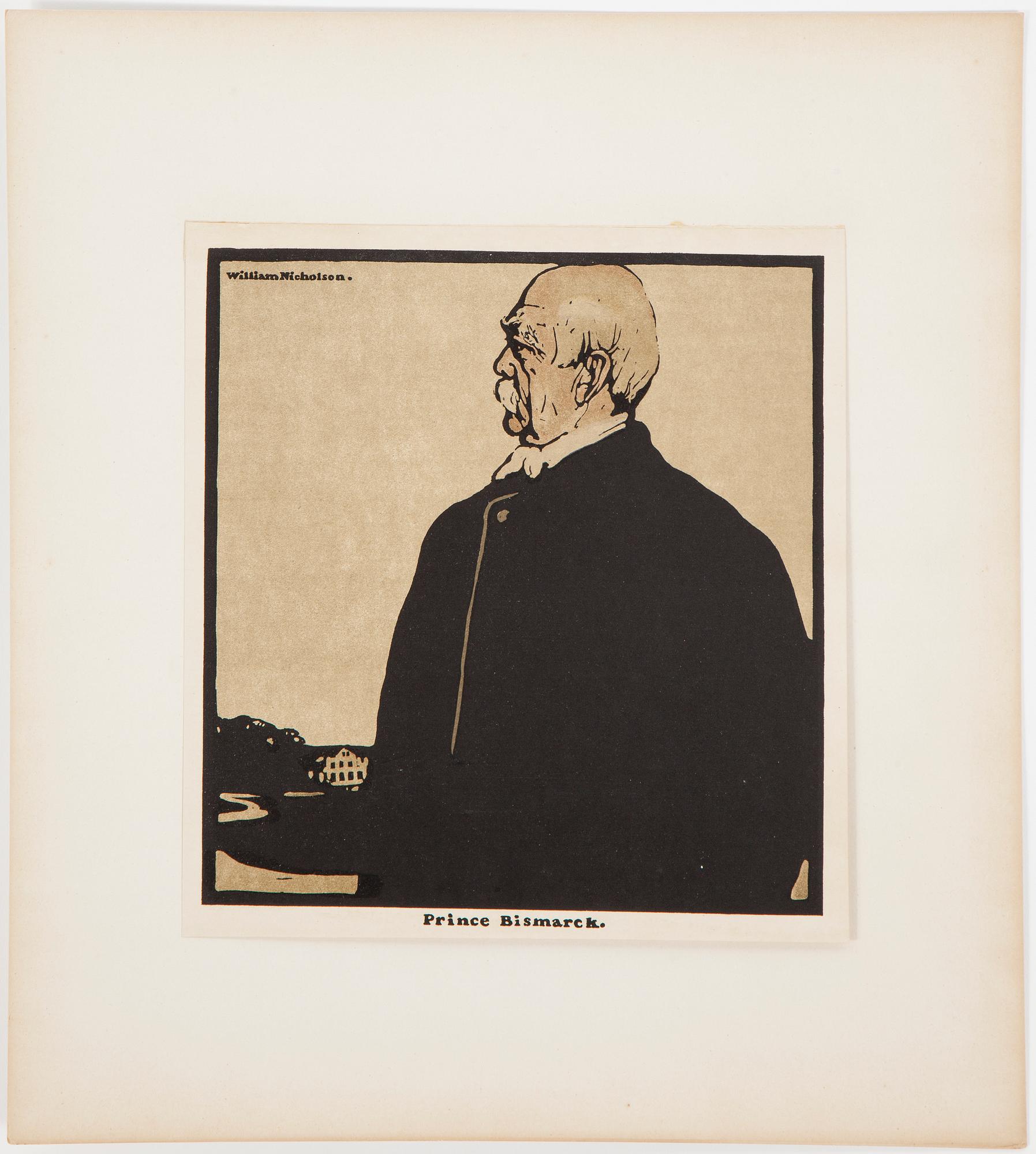 William Nicholson, portfolio with 12 woodcuts. Dated 1899.