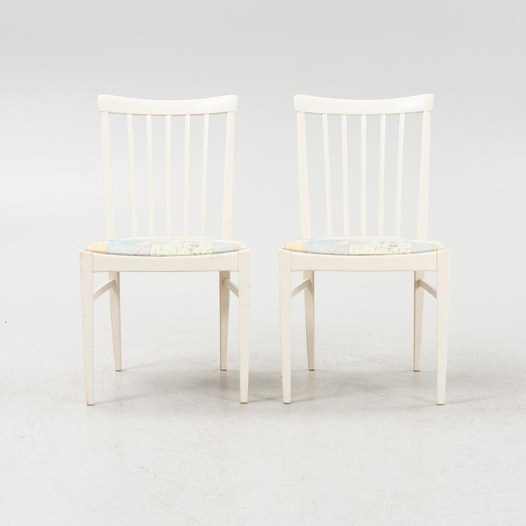 Carl Malmsten, a dining table with four chairs, 'Herrgården', Bodafors, second half of the 20th century.