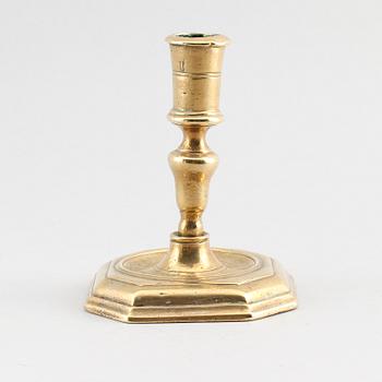 LJUSSTAKE, mässing, 1700-tal.