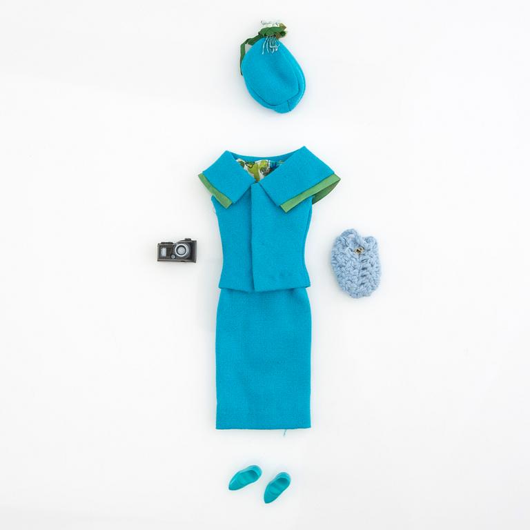 Barbie clothes 4 sets. Vintage including "Fashion Editor" Mattel 1965. "Stormy Weather" Mattel 1963-64.