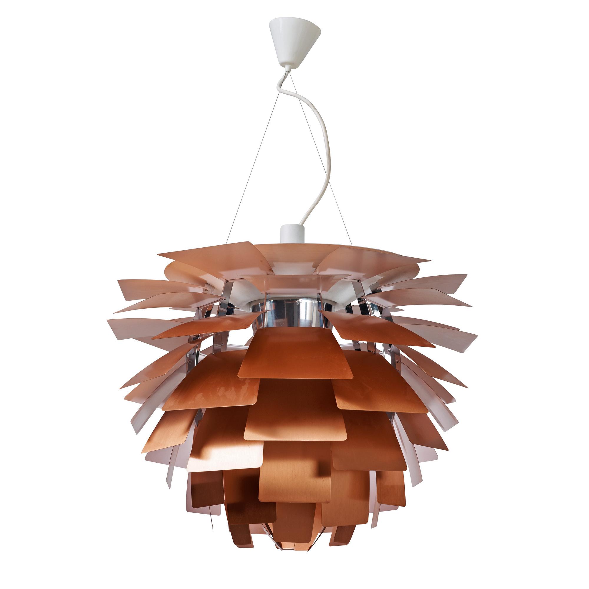 A Poul Henningsen copper 'Artichoke' ceiling lamp, Louis Poulsen, Denmark.