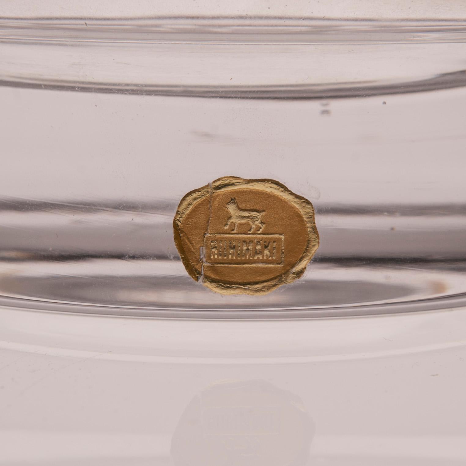 SKÅL, glas, signerad "Aimo Okkolin, Riihimäenlasi Oy".