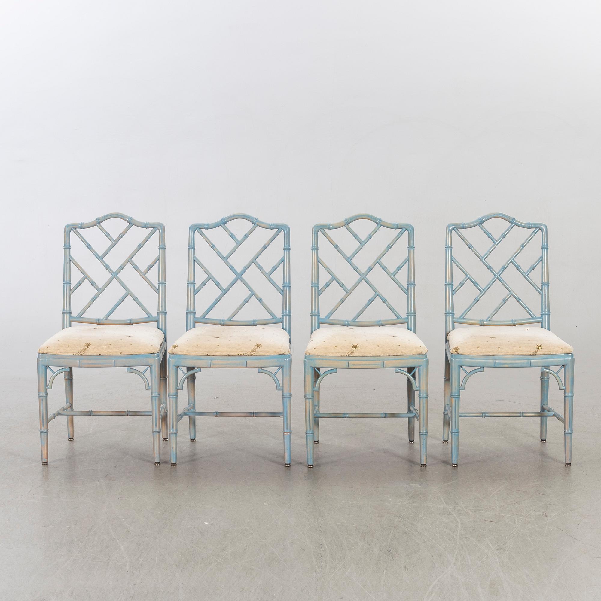 A SET OF FOUR MIRANDA OF SWEDEN CHAIRS.