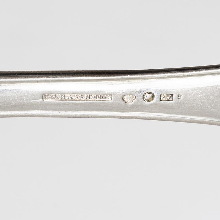 C.G. Hallberg, A 36 piece 'Svensk spets' cutlery service, Stockholm 1907.