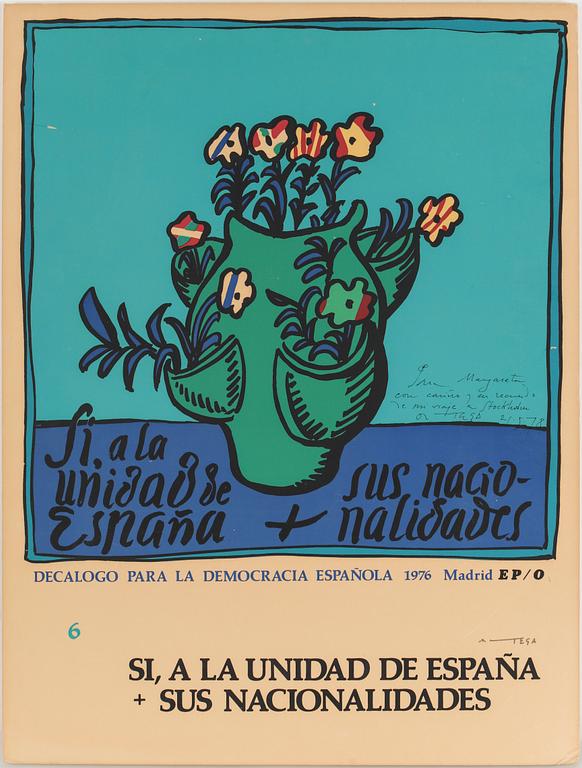 FILMAFFISCHER, 6 st, offsettryck, Kuba och Spanien, 1970-tal.