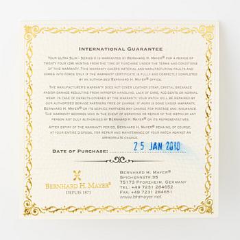 Bernhard H. Mayer, Ultra Slim - Series II, wristwatch, 37 mm.