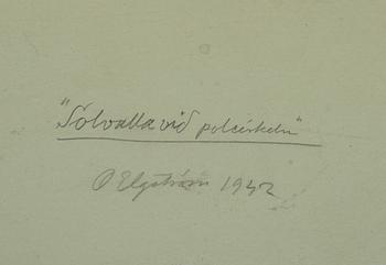 OSSIAN ELGSTRÖM, akvarell, monogramsignerad och daterad 1942.