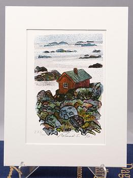 ROLAND SVENSSON. Portfölj med 4 färglitografier, sign o numr 277/400.
