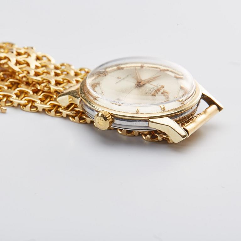 ARMBANDSUR. Omega Constellation, stål, armlänk i 18k guld vikt ca 45 gr. 1960-tal.
