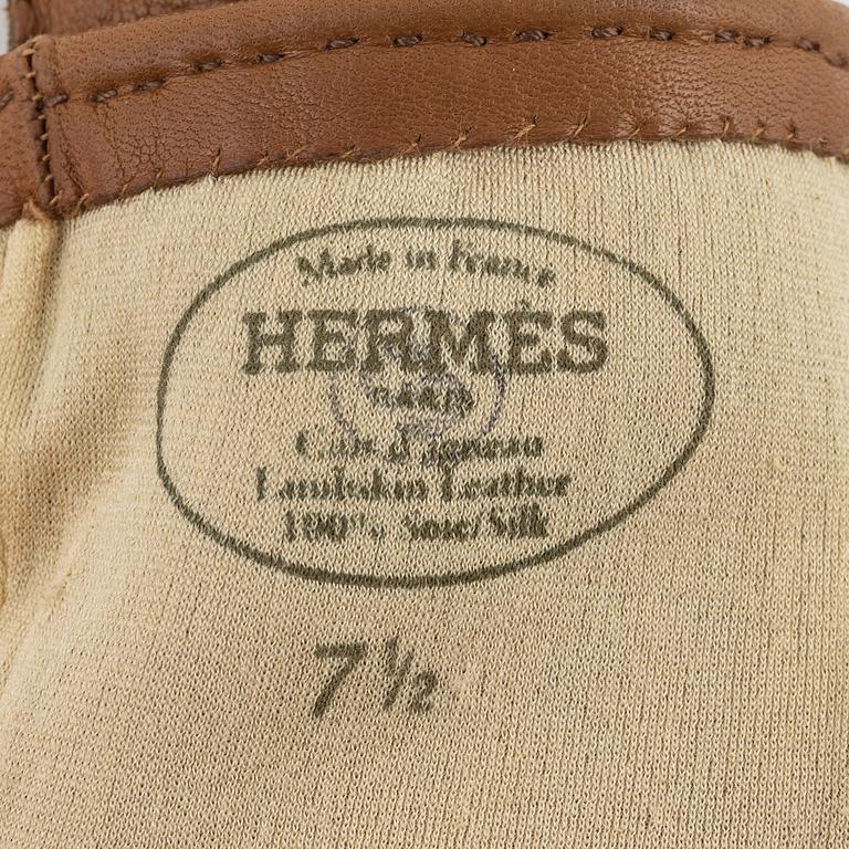 Hermès, handskar, fransk storlek 7,5.