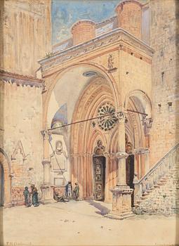 FRANS WILHELM ODELMARK, watercolour, signed and dated München 1884.