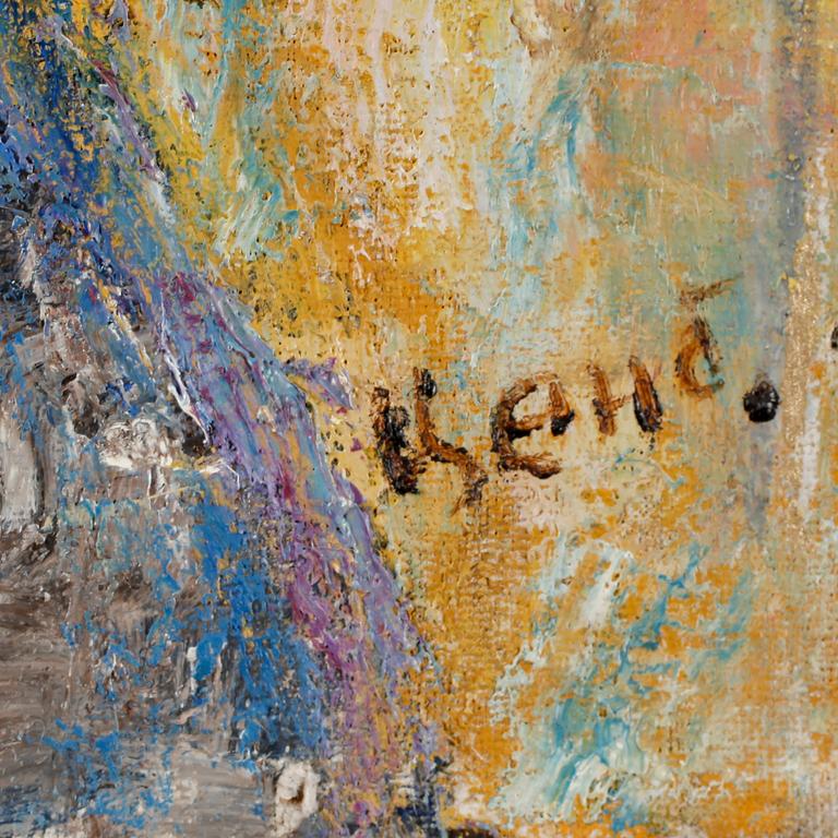 OKÄND KONSTNÄR, olja på duk på pannå. Ryssland. Sign o dat 1988 a tergo.