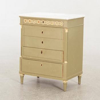 Chest of drawers with mirror, Gustavian style, first half of the 20th century.