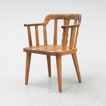 Nordiska Kompaniet, s stained pine chair 'Ekerö', Sweden ca 1947.