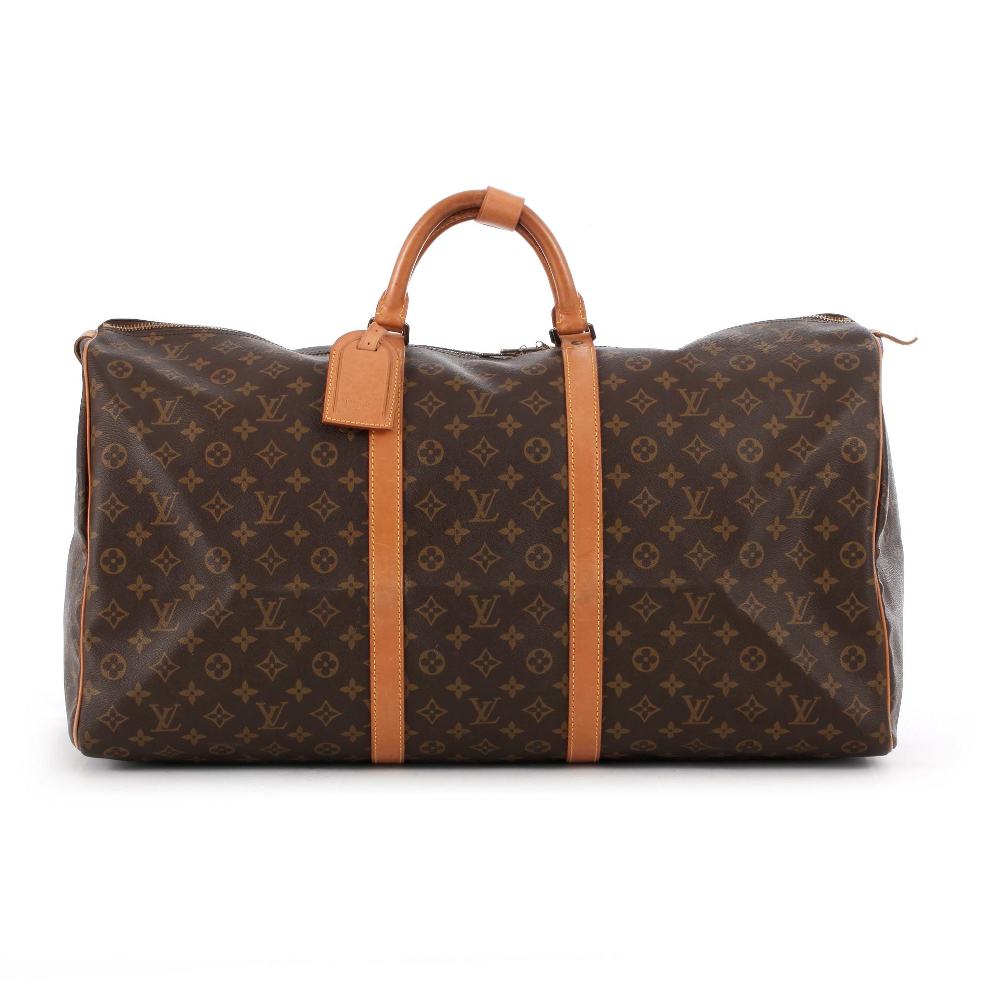 LOUIS VUITTON, a monogram canvas weekend bag, "Keepall 60", 1986.