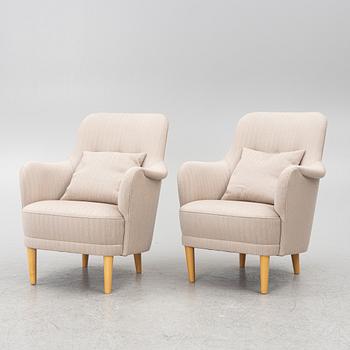Carl Malmsten, armchairs, a pair, "Samsas".