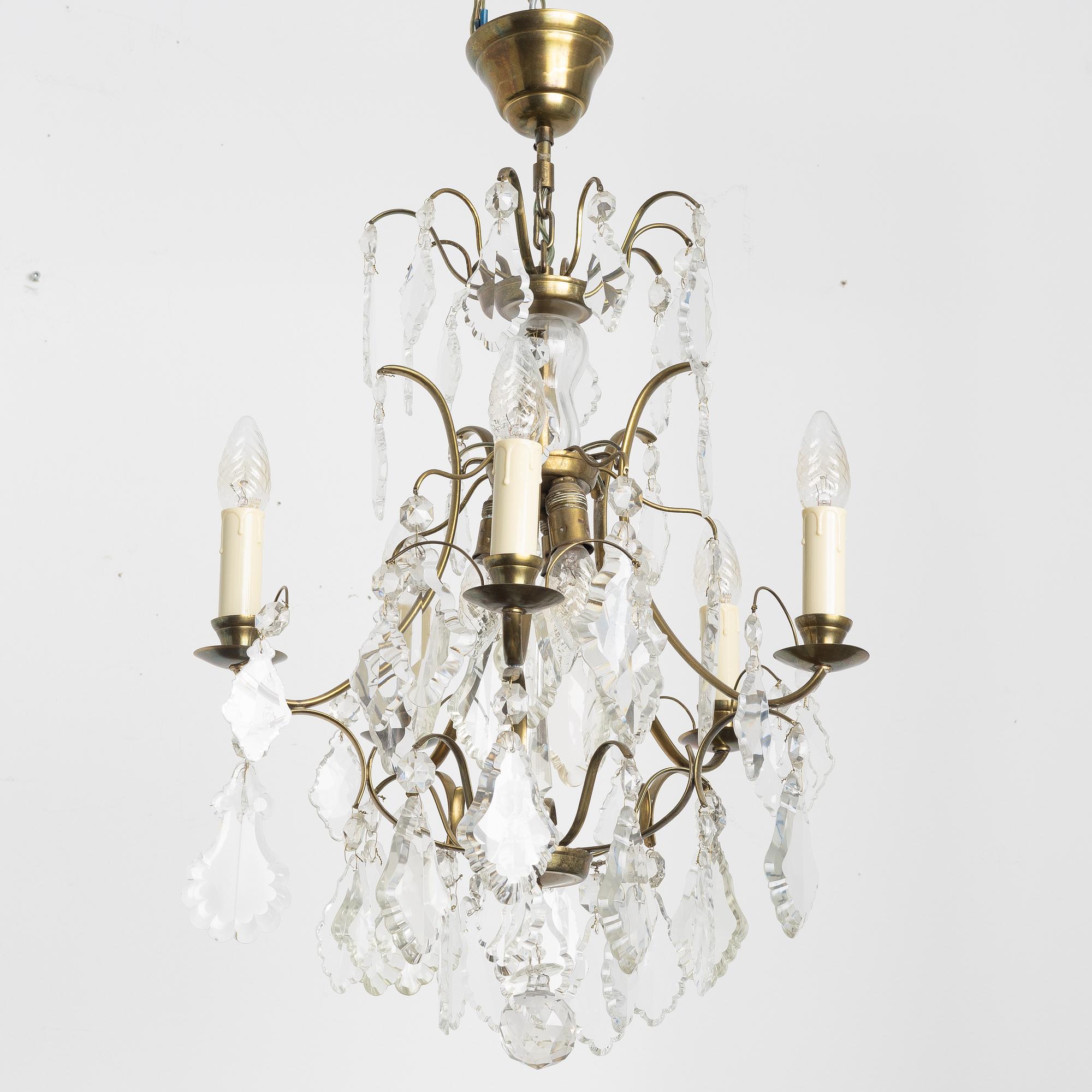 Ljuskrona, rokokostil,  1930-tal.