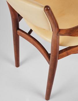 Finn Juhl, a set of six chairs and a pair of armchairs, model "Bo-63" and "Bo-72", Bovirke, Denmark, 1940s-50s.