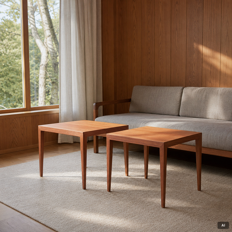Severin Hansen, bord, ett par, Haslev, 1950/1960-tal, Danmark.