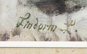 Lindorm Liljefors, Arctic fox on stone.