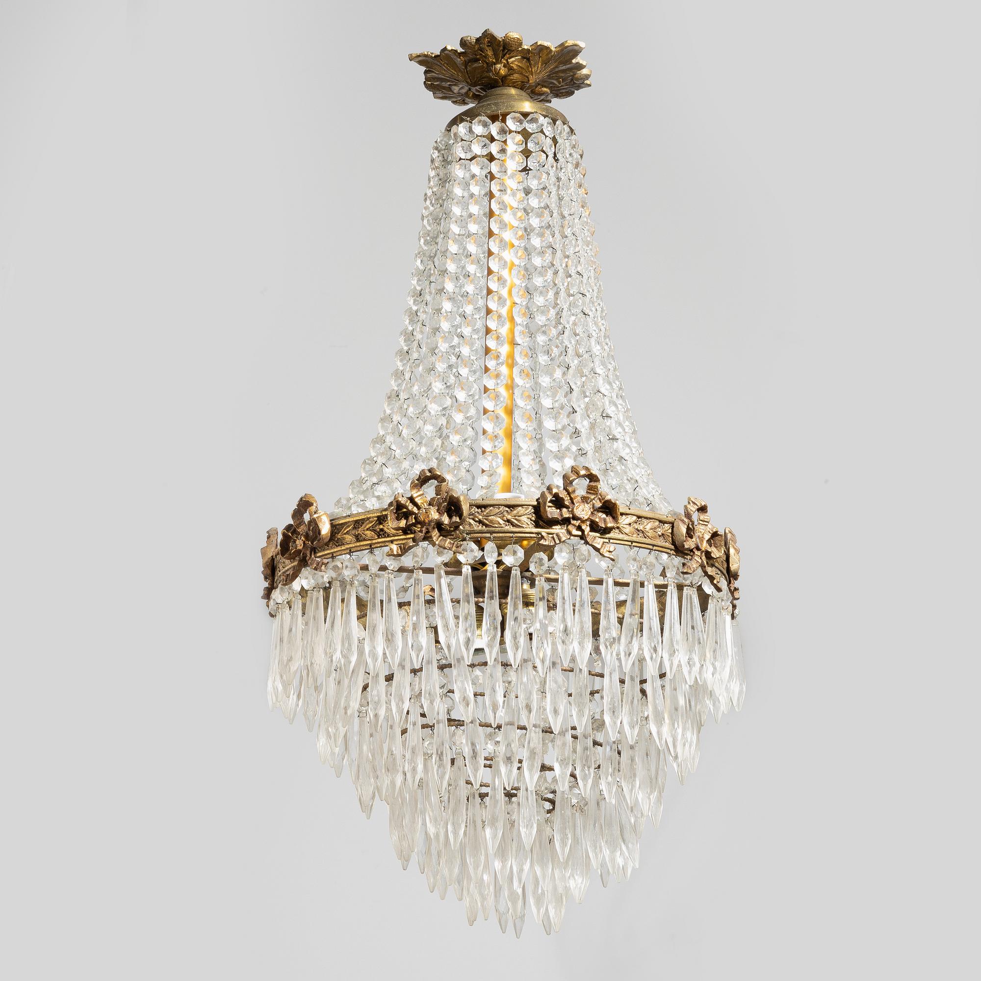 Chandelier, Empire style, circa 1900.