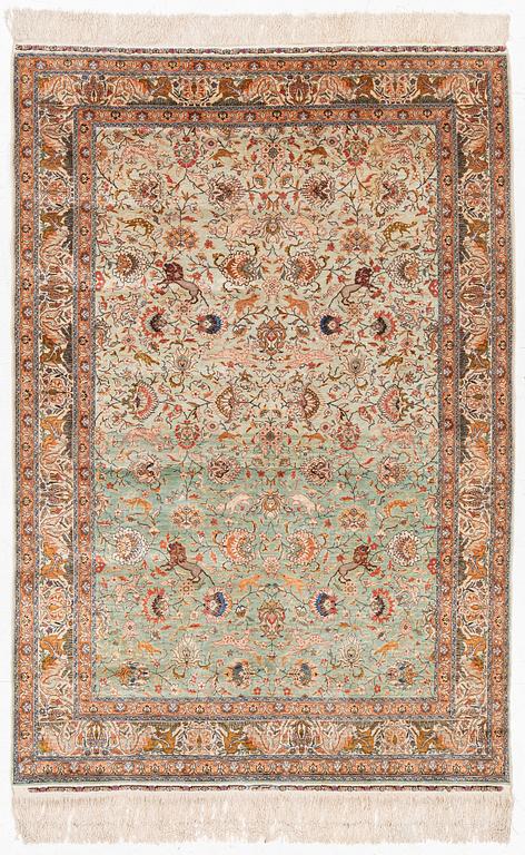 Matta, silke och metall Kayseri, Anatolien, ca 184 x 132 cm.