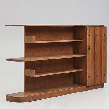 Axel Einar Hjorth, a "Lovö" stained pine bookshelf, Nordiska Kompaniet Sweden 1930's.