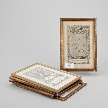 KOPPARSTICK, 6st, ur Suecia Antiqua et Hodierna, 1698-1701.