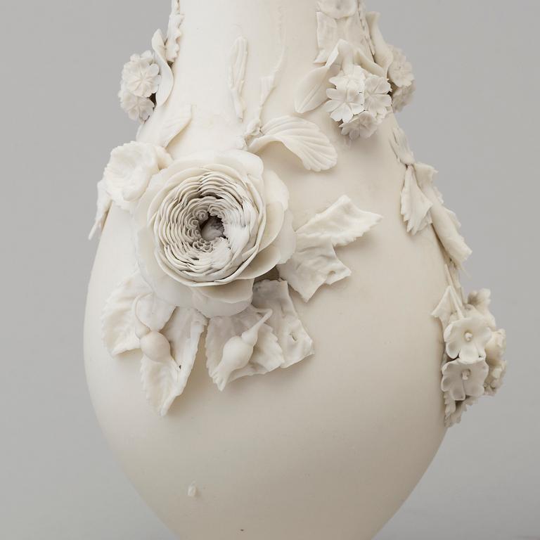 SIX PARIAN VASES, Gustafsberg, second half of the 19th century.