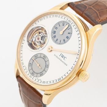 IWC, Portugieser Regulateur Tourbillon, wristwatch, 44 mm.