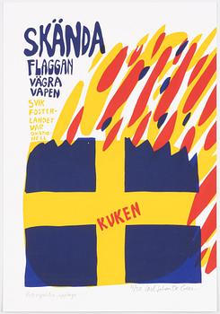 Carl Johan De Geer, "Skända flaggan - Vägra vapen".